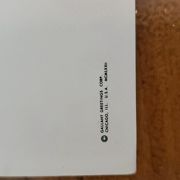 Unused Vintage 1972 "Howard Hughes" Birthday Card (GiGi Cards GALLANT) w/Envelop - Picture 7 of 11